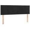 Image de vidaXL TÃªtes de lit 2 pcs Noir 72x5x78/88 cm Velours
