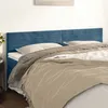 Image de vidaXL Têtes de lit 2 pcs Bleu foncé 80x5x78/88 cm Velours