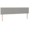 Image de vidaXL TÃªtes de lit 2 pcs Gris clair 90x5x78/88 cm Tissu