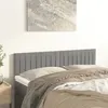 Image de vidaXL Têtes de lit 2 pcs Gris clair 72x5x78/88 cm Velours