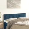 Image de vidaXL Têtes de lit 2 pcs Bleu foncé 72x5x78/88 cm Velours