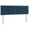 Image de vidaXL TÃªtes de lit 2 pcs Bleu foncÃ© 72x5x78/88 cm Velours