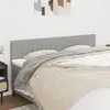 Image de vidaXL Têtes de lit 2 pcs Gris clair 100x5x78/88 cm Tissu