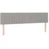 Image de vidaXL TÃªtes de lit 2 pcs Gris clair 100x5x78/88 cm Tissu