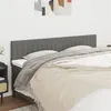 Image de vidaXL Têtes de lit 2 pcs Gris foncé 100x5x78/88 cm Tissu346285