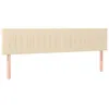 Image de vidaXL TÃªtes de lit 2 pcs CrÃ¨me 100x5x78/88 cm Tissu