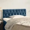 Image de vidaXL Tête de lit Bleu foncé 90x7x78/88 cm Velours