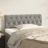 Image de vidaXL Tête de lit Gris clair 100x7x78/88 cm Velours