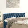 Image de vidaXL Têtes de lit 2 pcs Bleu foncé 72x7x78/88 cm Velours