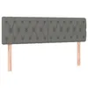 Image de vidaXL TÃªtes de lit 2 pcs Gris foncÃ© 80x7x78/88 cm Tissu