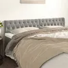 Image de vidaXL Têtes de lit 2 pcs Gris clair 100x7x78/88 cm Velours