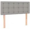 Image de vidaXL TÃªte de lit Gris clair 100x5x78/88 cm Tissu
