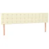 Image de vidaXL TÃªtes de lit 2 pcs CrÃ¨me 80x5x78/88 cm Similicuir