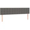 Image de vidaXL TÃªtes de lit 2 pcs Gris 80x5x78/88 cm Similicuir