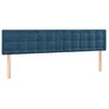Image de vidaXL TÃªtes de lit 2 pcs Bleu foncÃ© 80x5x78/88 cm Velours