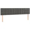 Image de vidaXL TÃªtes de lit 2 pcs Gris foncÃ© 90x5x78/88 cm Velours