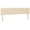 Image de vidaXL TÃªtes de lit 2 pcs CrÃ¨me 100x5x78/88 cm Tissu