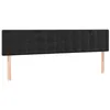 Image de vidaXL TÃªtes de lit 2 pcs Noir 100x5x78/88 cm Velours
