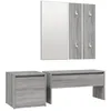 Image de vidaXL Vidaxl Ensemble De Meubles De Couloir Sonoma Gris Bois D'ingénierie