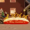 Image de vidaXL Décoration gonflable de Père Noël et renne à LED 145 cm345327