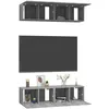 Image de vidaXL Meubles TV muraux 4pcs Sonoma gris 60x30x30cm Bois d'ingénierie