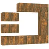 Image de vidaXL Ensemble de meubles TV 8 pcs Chêne fumé Bois d'ingénierie
