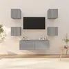 Image de vidaXL Ensemble de meubles TV muraux Sonoma gris Bois d'ingénierie3120303
