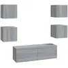 Image de vidaXL Vidaxl Ensemble De Meubles Tv Muraux Sonoma Gris Bois D'ingénierie