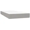Image de vidaXL Matelas de lit Ã  ressorts ensachÃ©s Gris clair 90x190x20cm Tissu