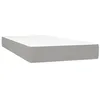 Image de vidaXL Matelas de lit Ã  ressorts ensachÃ©s Gris clair 90x200x20cm Tissu