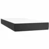 Image de vidaXL Matelas de lit Ã  ressorts ensachÃ©s Noir 90x200x20 cm Similicuir