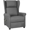 Image de vidaXL Fauteuil de massage Gris clair Tissu