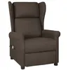 Image de vidaXL Fauteuil de massage Marron foncé Tissu