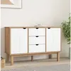 Image de vidaXL Buffet OTTA Marron et blanc 113,5x43x73 cm Bois massif pin