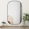 Image de vidaXL Miroir mural Noir 80x50 cm