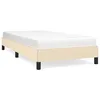 Image de vidaXL Cadre de lit CrÃ¨me 90x190 cm Tissu