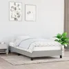 Image de vidaXL Cadre de lit Gris clair 100x200 cm Tissu