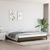Image de vidaXL Cadre de lit Marron foncé 200x200 cm Tissu