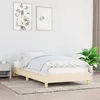 Image de vidaXL Cadre de lit sans matelas crème 100x200 cm tissu