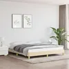 Image de vidaXL Cadre de lit sans matelas crème 180x200 cm tissu346839
