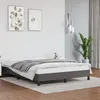 Image de vidaXL Cadre de lit Gris 140x190 cm Similicuir