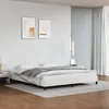 Image de vidaXL Cadre de lit Blanc 180x200 cm Similicuir