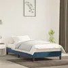 Image de vidaXL Cadre de lit sans matelas bleu foncé 90x190 cm velours