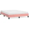Image de vidaXL Cadre de lit Rose 140x200 cm Velours