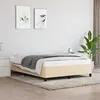 Image de vidaXL Cadre de lit sans matelas crème 140x200 cm tissu