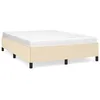 Image de vidaXL Cadre de lit CrÃ¨me 140 x 200 cm Tissu