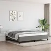 Image de vidaXL Cadre de lit Gris foncé 200 x 200 cm Tissu