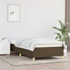 Image de vidaXL Cadre de lit sans matelas marron foncé 90x190 cm tissu