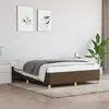 Image de vidaXL Cadre de lit Marron foncé 140x190 cm Tissu