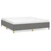 Image de vidaXL Cadre de lit Gris foncÃ© 160 x 200 cm Tissu